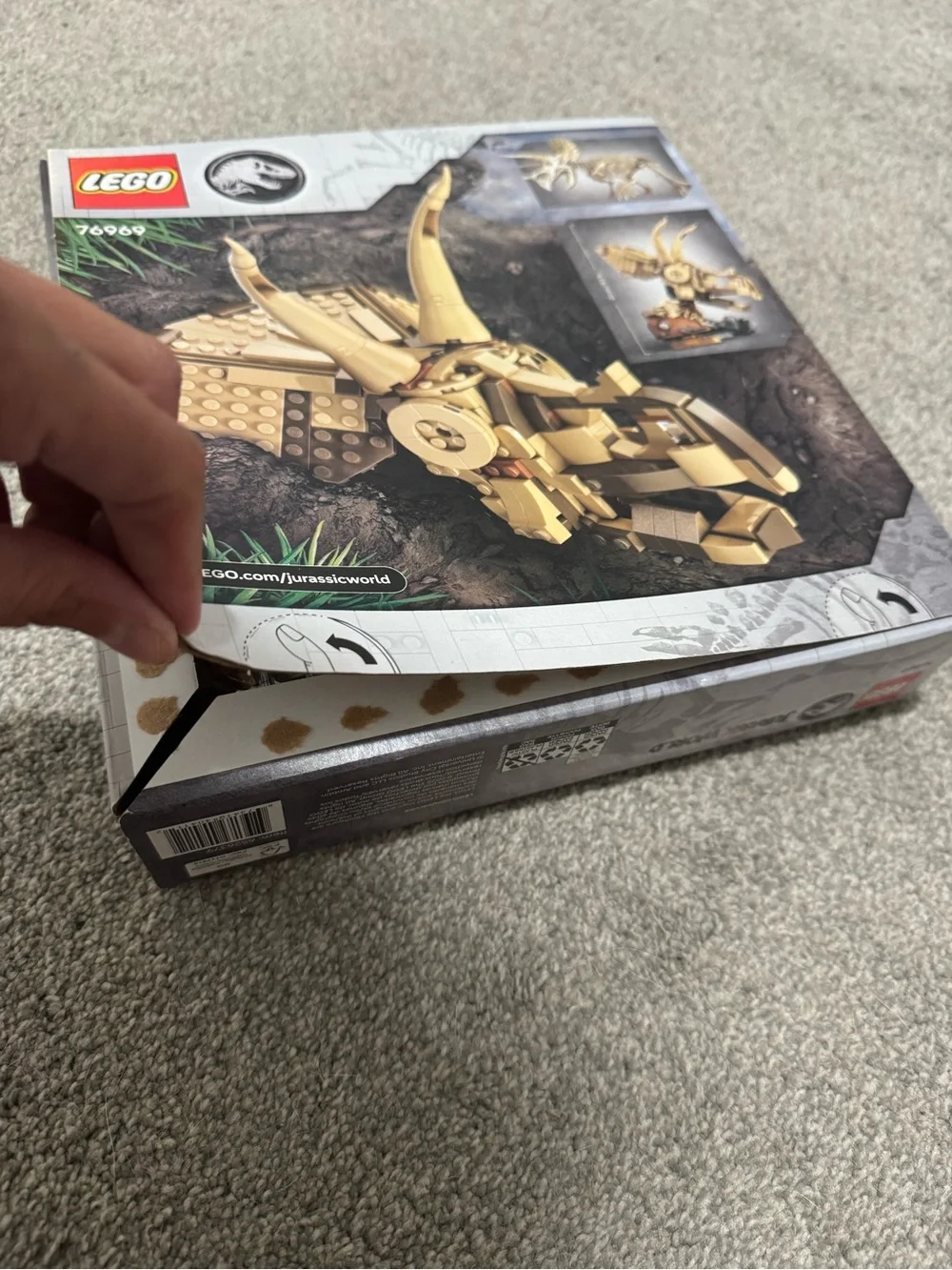 🦖NEW Unopened Unused LEGO Jurassic World Triceratops Fossils Set 76969